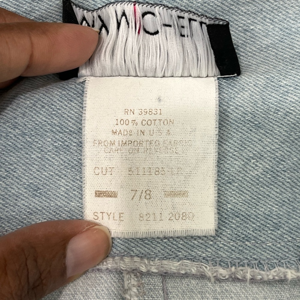 Y2K My Michelle Cotton Denim Blue Button-Up Dress Silver Buttons Size: 7/8 - Picture 6 of 8